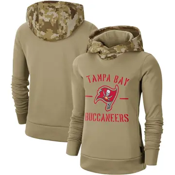 2020 Men's Tampa Bay Buccaneers Olive Salute to Service Sideline Therma Hoodie 